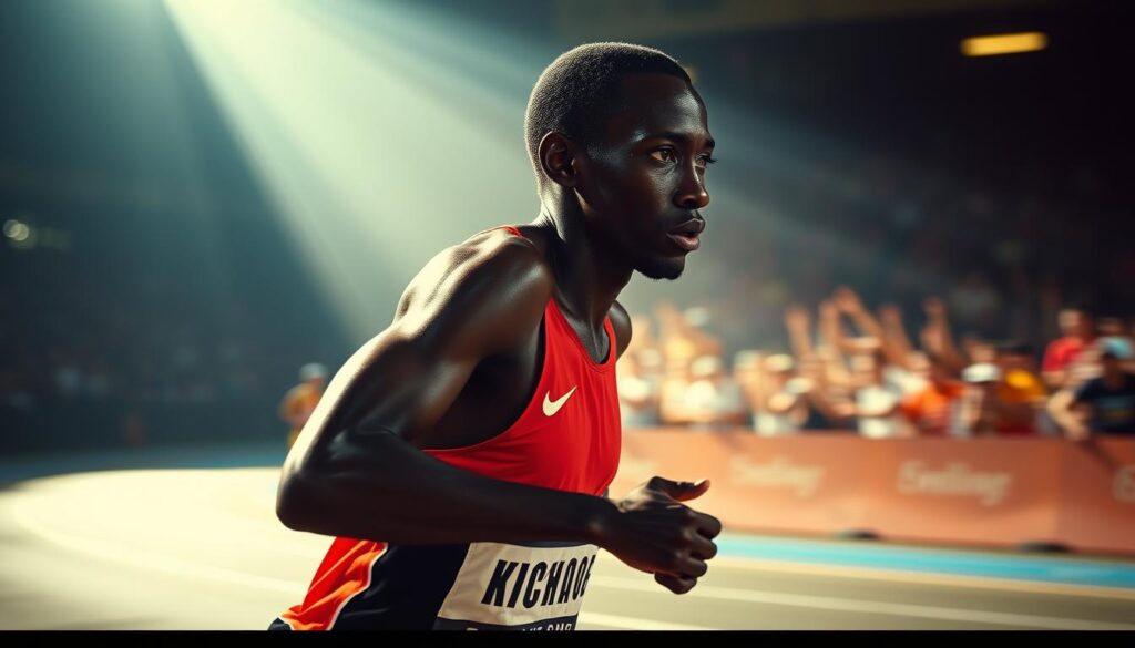 Eliud Kipchoge during the Breaking2 attempt