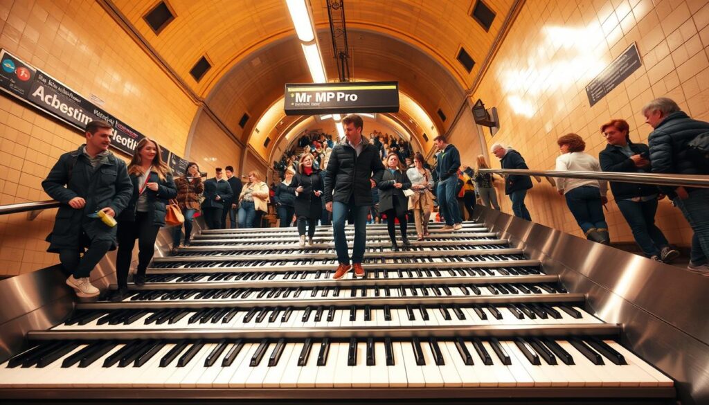 Piano Stairs in Subway Station