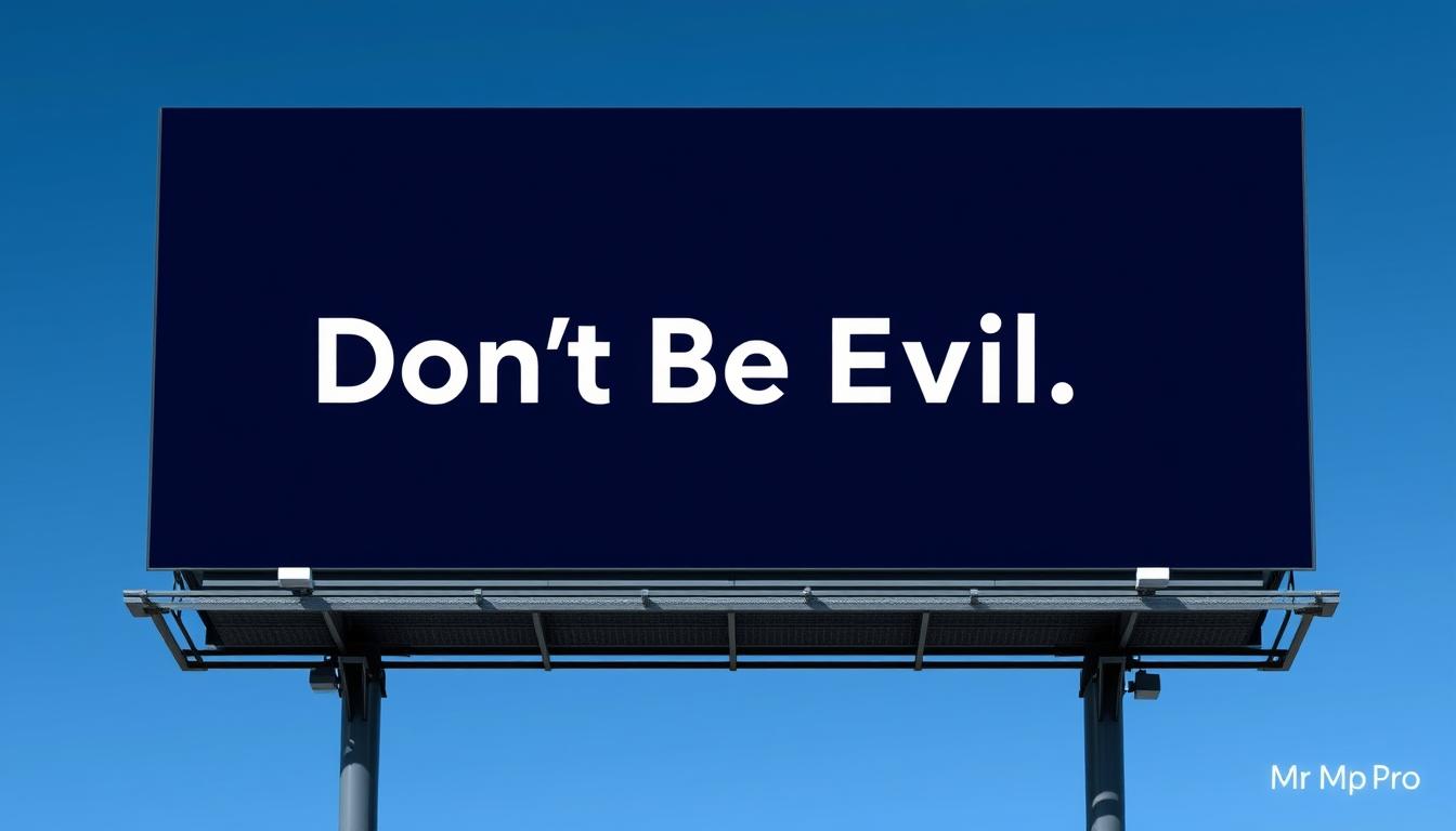 Google Don't Be Evil Tagline Philosophy